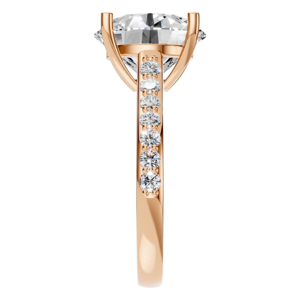 RI-6486 Rose Gold Ring SET - Side View