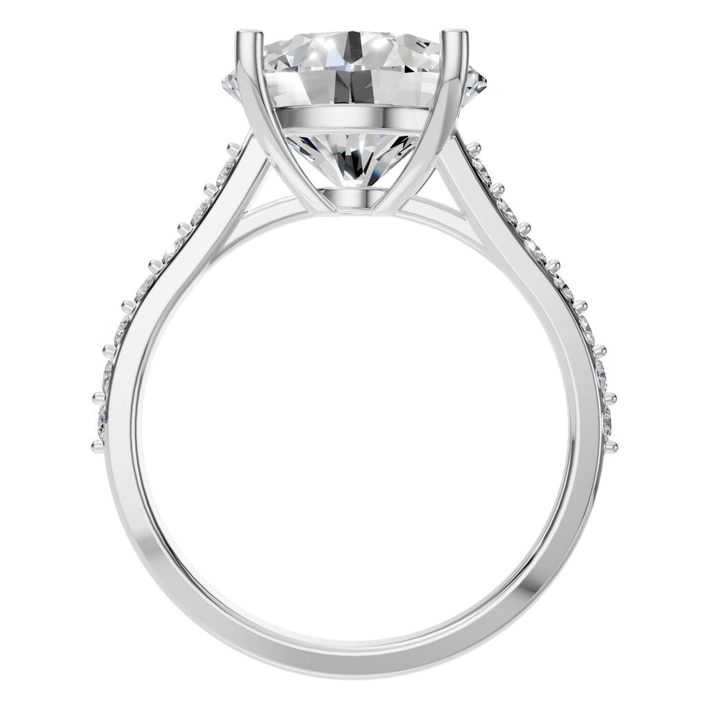 RI-6486 White Gold Ring SET - Top View