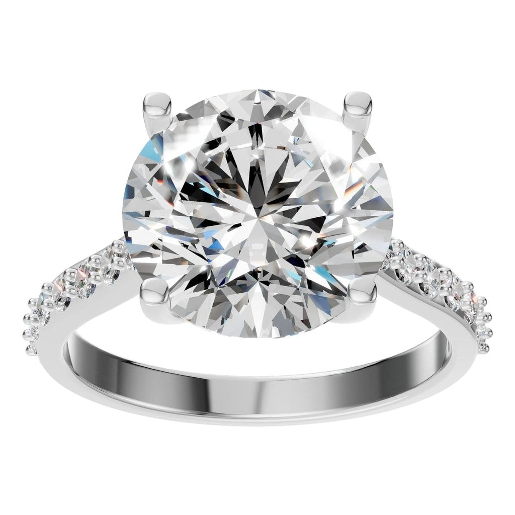 RI-6486 White Gold Ring SET - Front View