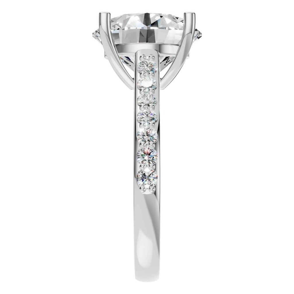 RI-6486 White Gold Ring SET - Side View