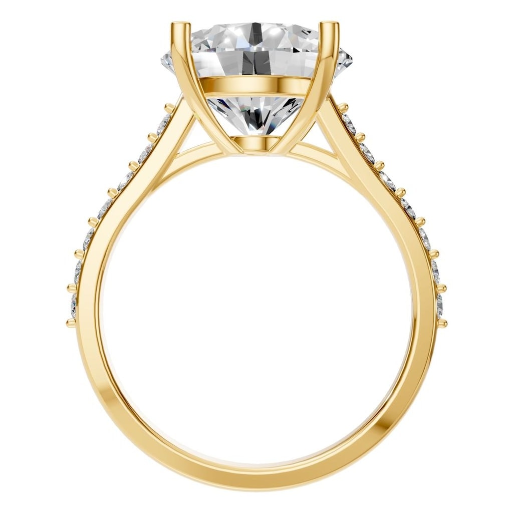RI-6486 Yellow Gold Ring SET - Top View