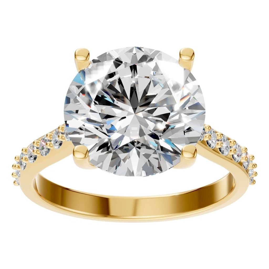 RI-6486 Yellow Gold Ring SET - Front View