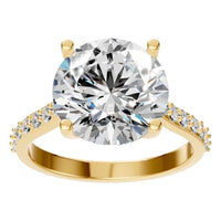 RI-6486 Yellow Gold Ring SET - Front View