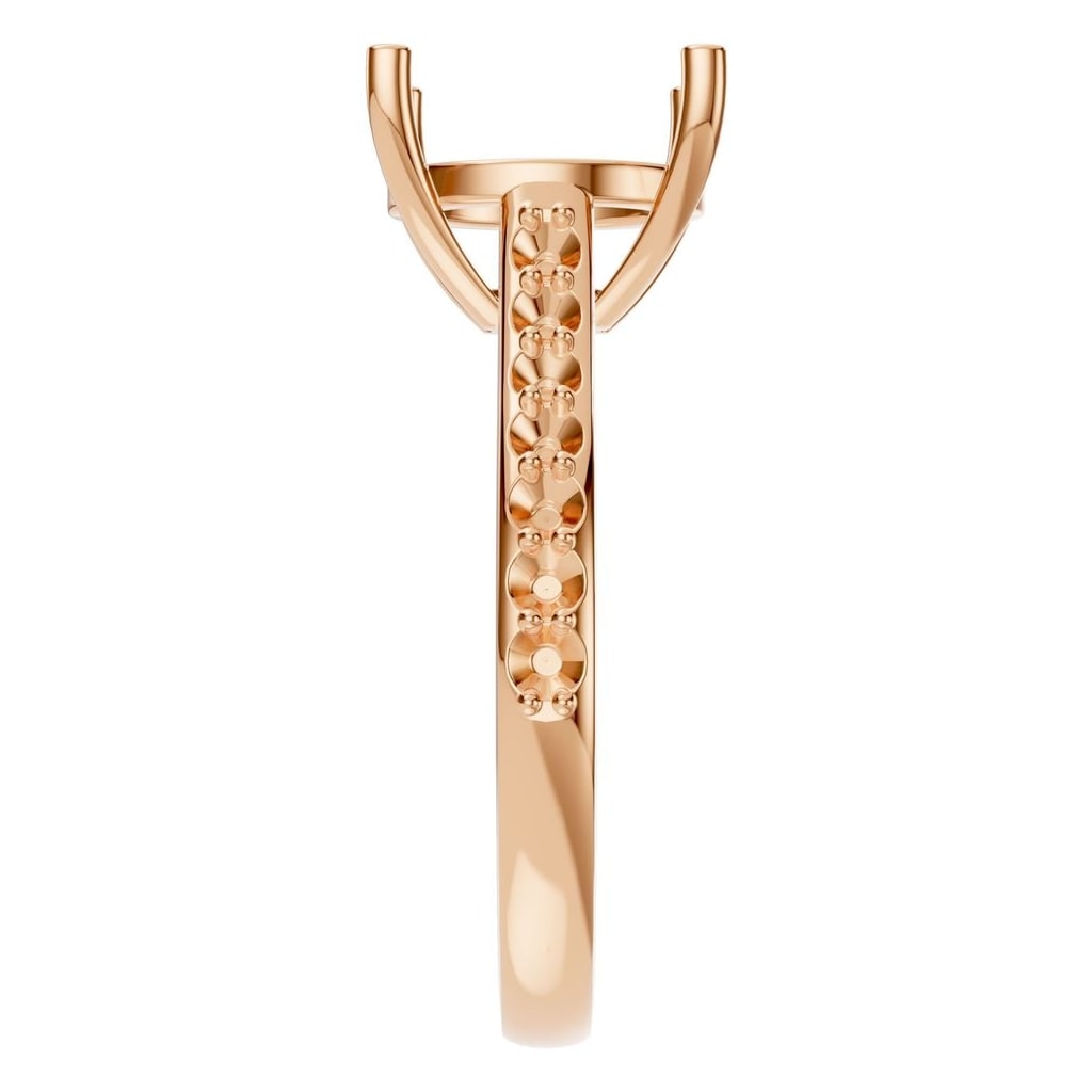 RI-6486 Rose Gold Ring UNSET - Side View