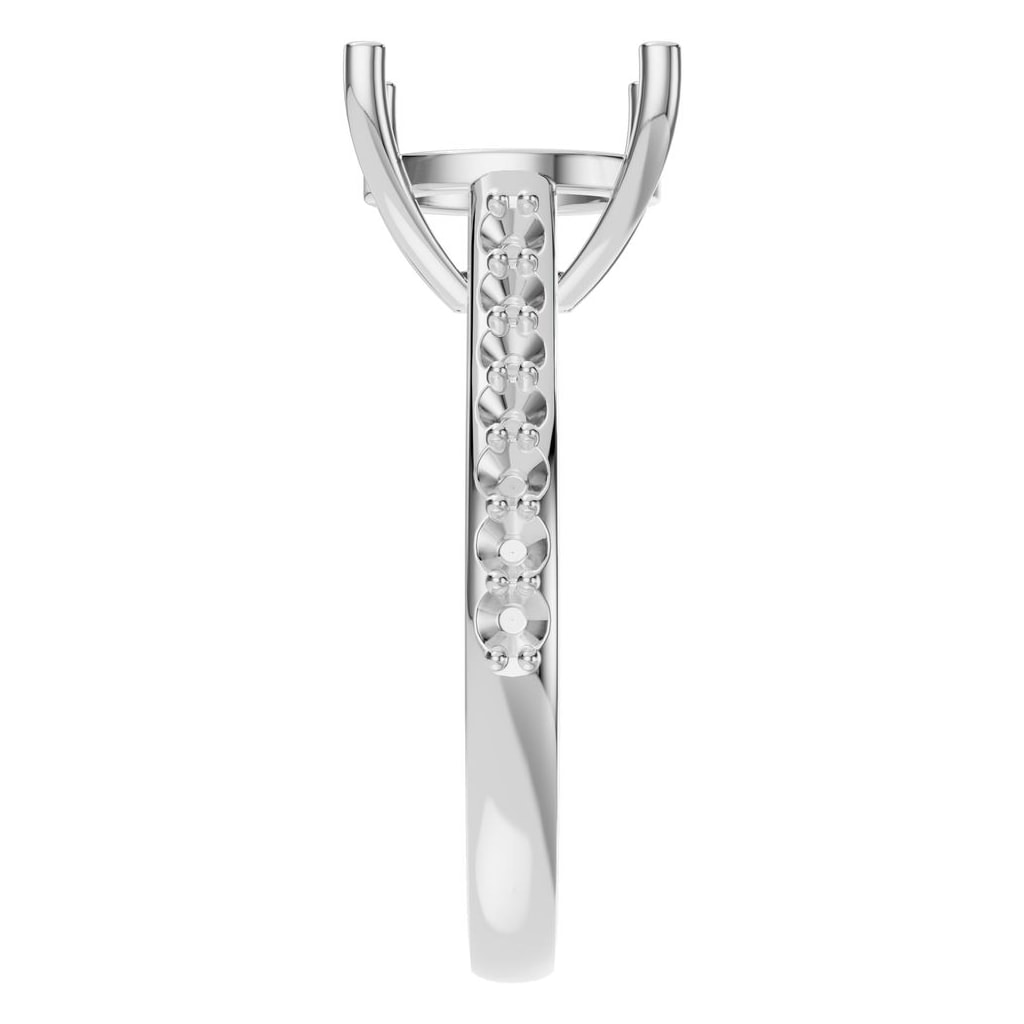 RI-6486 White Gold Ring UNSET - Side View
