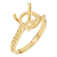 RI-6486 Yellow Gold Ring UNSET - Main View