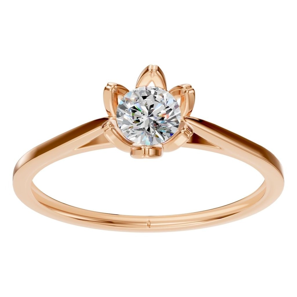 RI-6525 Rose Gold Ring SET - Front View