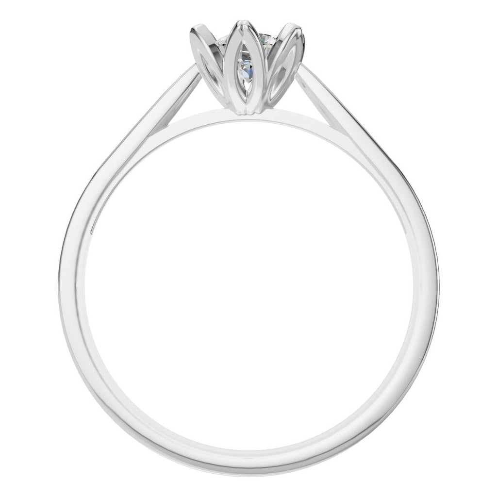 RI-6525 White Gold Ring SET - Top View