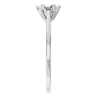RI-6525 White Gold Ring SET - Side View