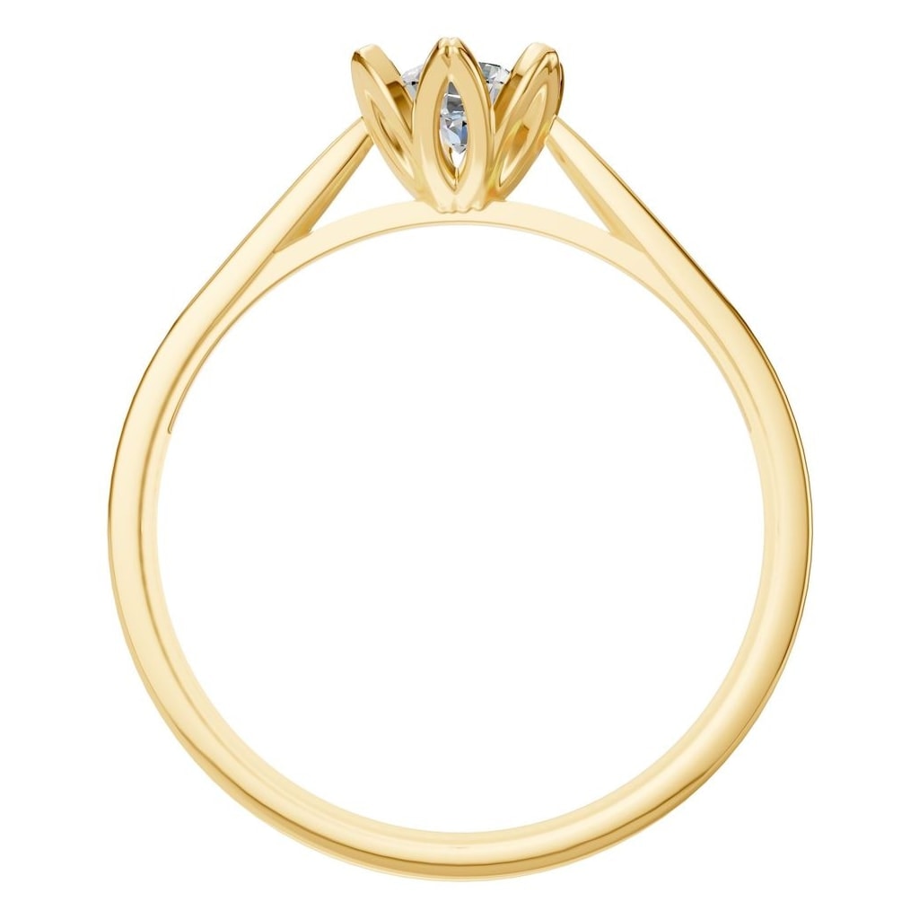 RI-6525 Yellow Gold Ring SET - Top View