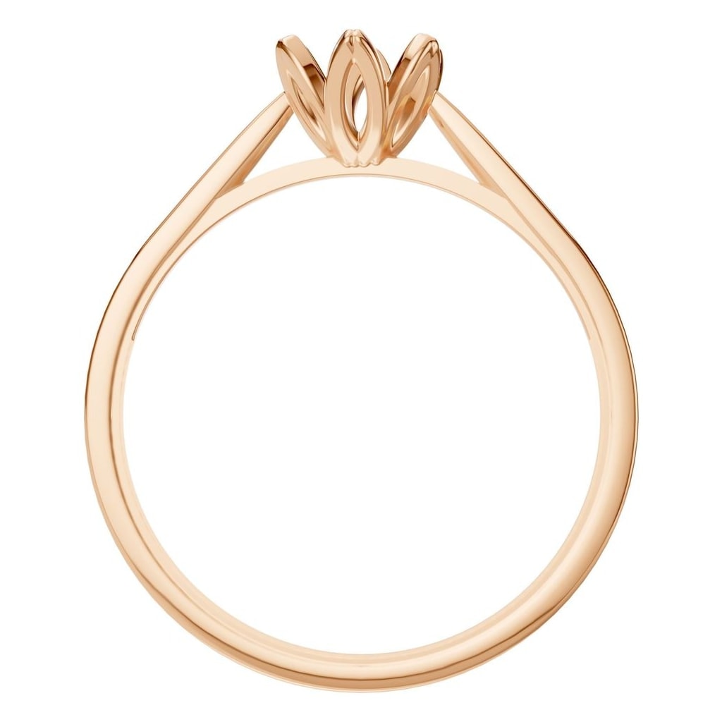 RI-6525 Rose Gold Ring UNSET - Top View
