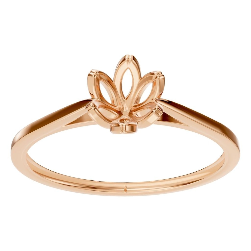 RI-6525 Rose Gold Ring UNSET - Front View