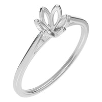 RI-6525 White Gold Ring UNSET - Main View