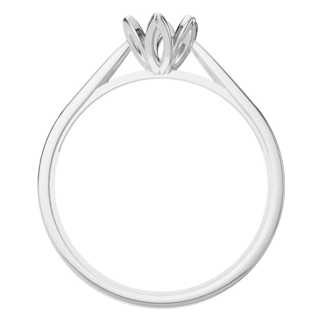 RI-6525 White Gold Ring UNSET - Top View