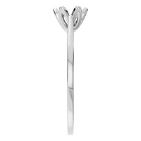 RI-6525 White Gold Ring UNSET - Side View