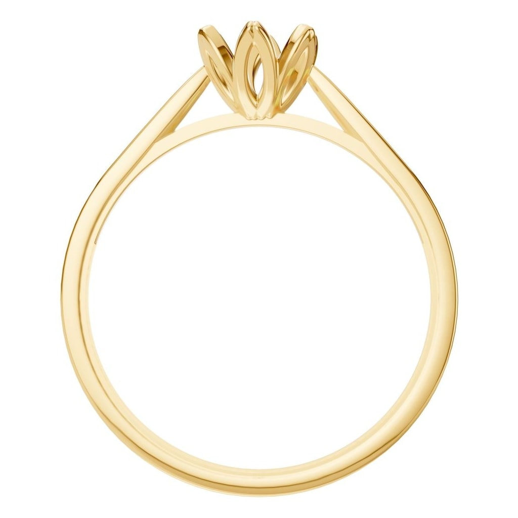 RI-6525 Yellow Gold Ring UNSET - Top View