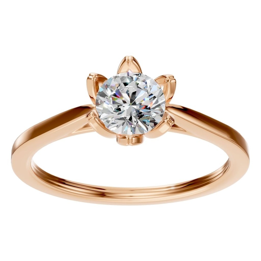 RI-6525 Rose Gold Ring SET - Front View