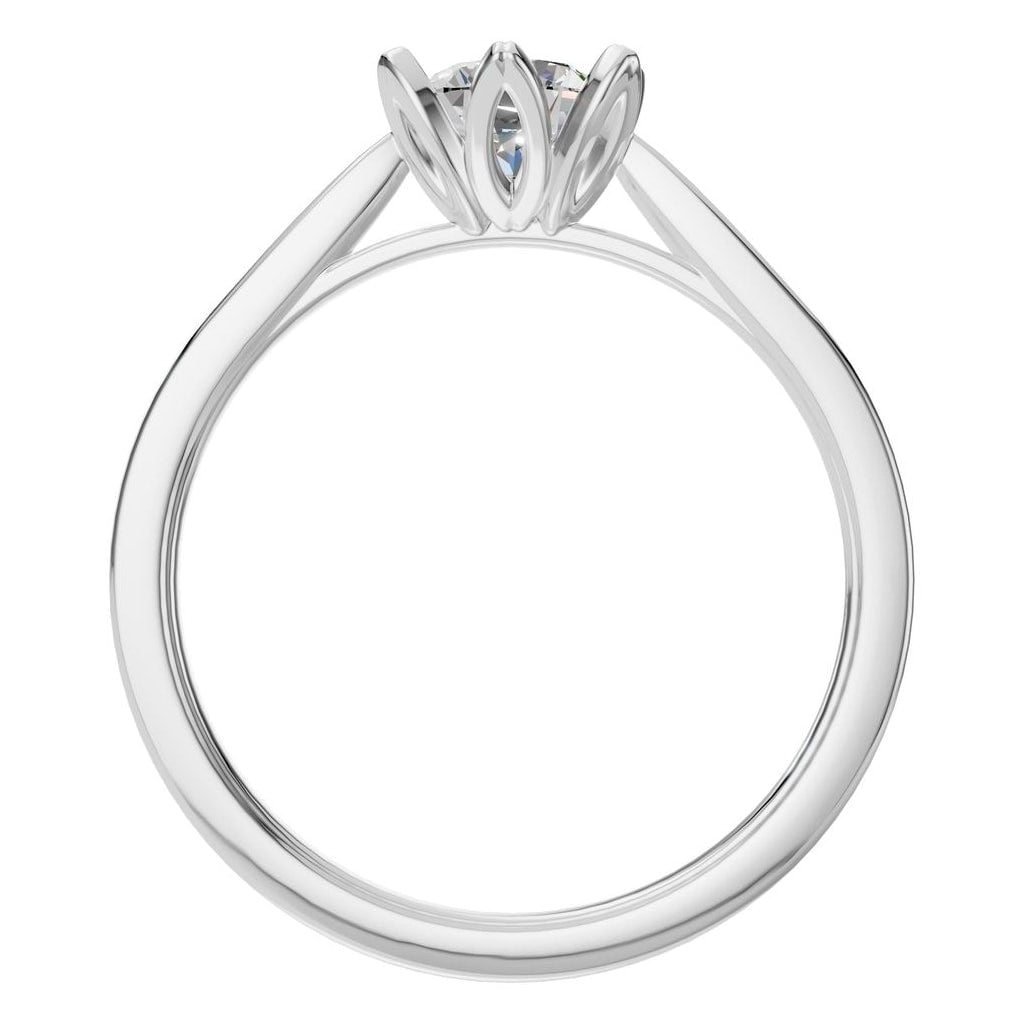 RI-6525 White Gold Ring SET - Top View