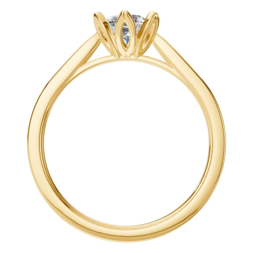 RI-6525 Yellow Gold Ring SET - Top View