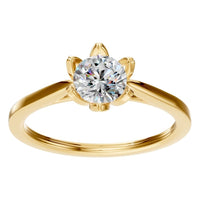 RI-6525 Yellow Gold Ring SET - Front View