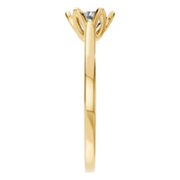 RI-6525 Yellow Gold Ring SET - Side View