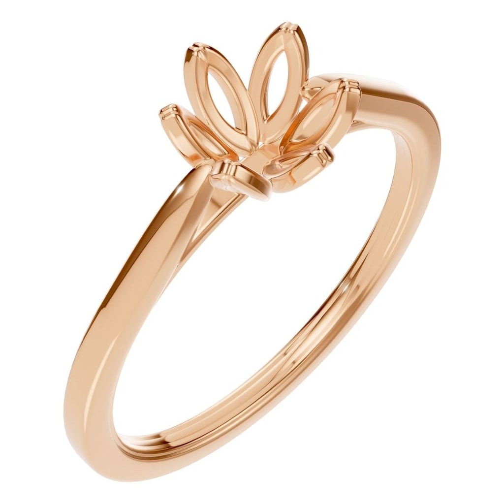 RI-6525 Rose Gold Ring UNSET - Main View