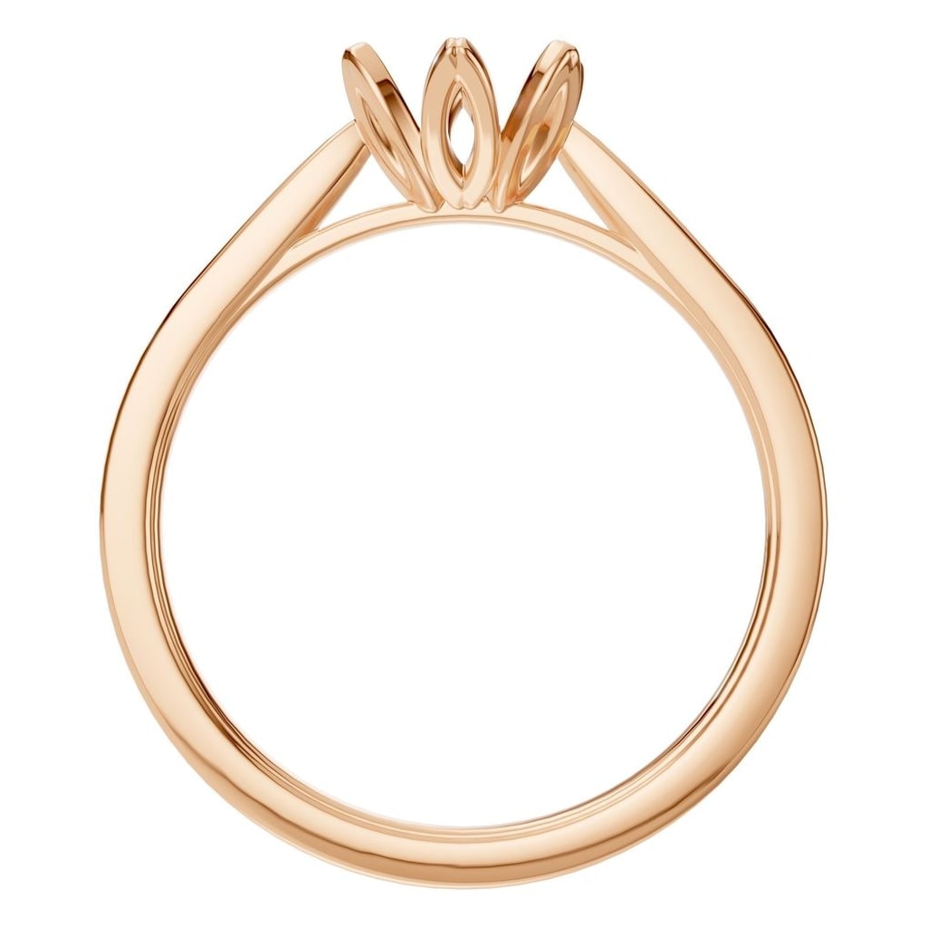 RI-6525 Rose Gold Ring UNSET - Top View