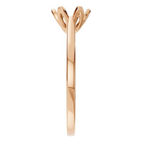 RI-6525 Rose Gold Ring UNSET - Side View