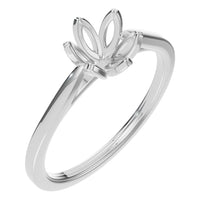 RI-6525 White Gold Ring UNSET - Main View