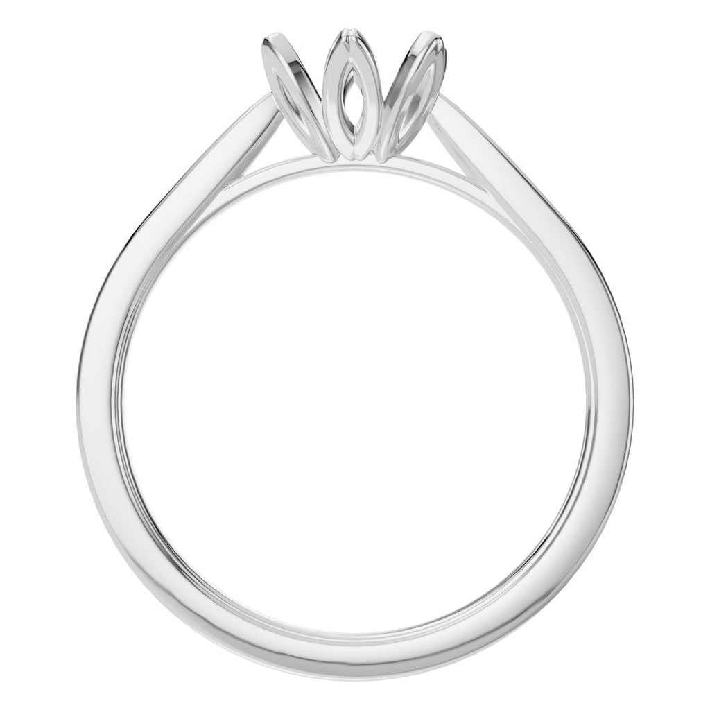 RI-6525 White Gold Ring UNSET - Top View