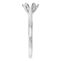 RI-6525 White Gold Ring UNSET - Side View
