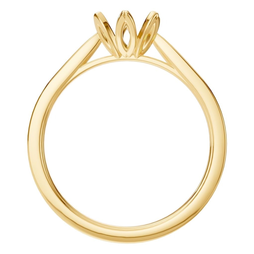 RI-6525 Yellow Gold Ring UNSET - Top View