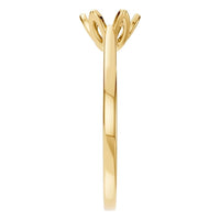 RI-6525 Yellow Gold Ring UNSET - Side View