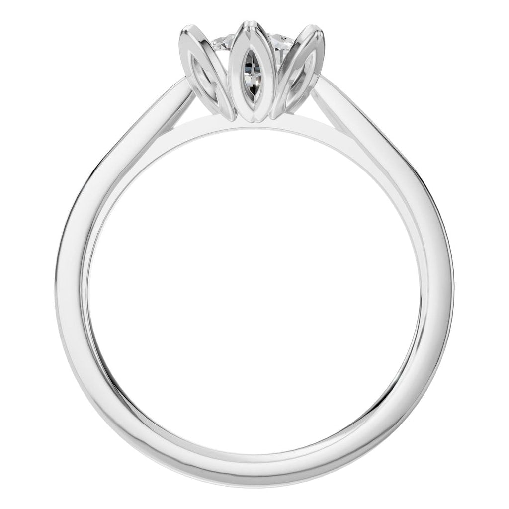 RI-6525 White Gold Ring SET - Top View