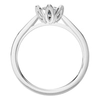 RI-6525 White Gold Ring SET - Top View