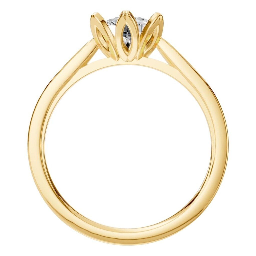 RI-6525 Yellow Gold Ring SET - Top View