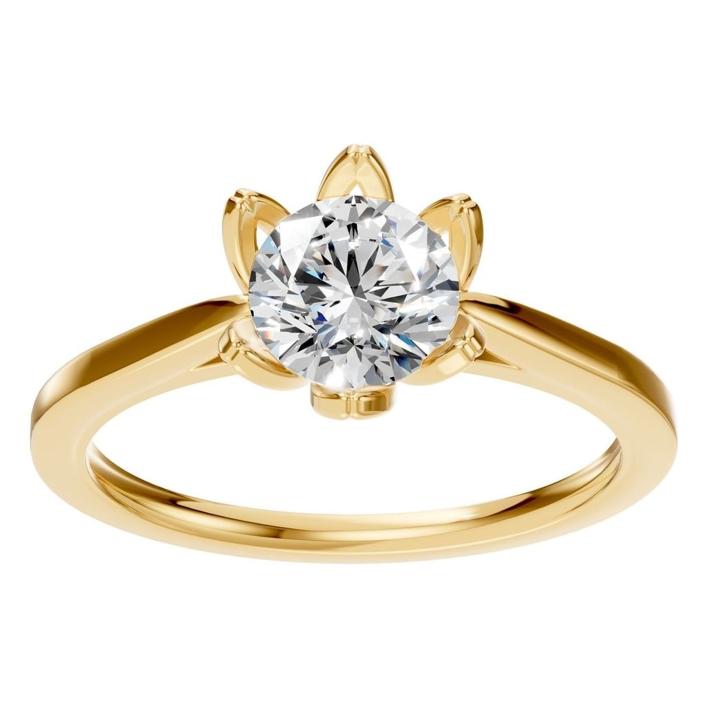 RI-6525 Yellow Gold Ring SET - Front View