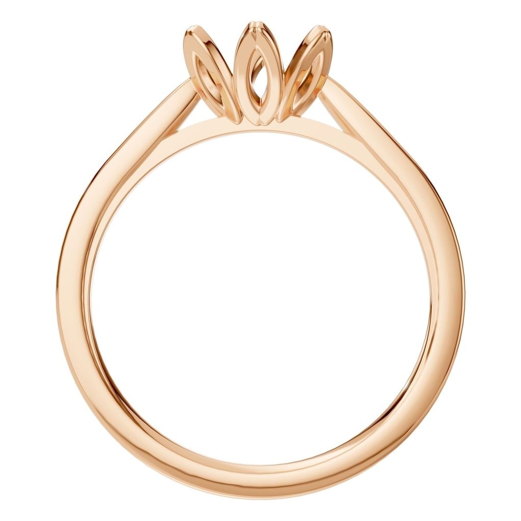 RI-6525 Rose Gold Ring UNSET - Top View