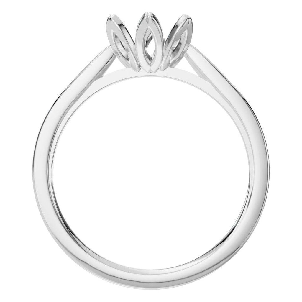 RI-6525 White Gold Ring UNSET - Top View