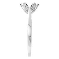 RI-6525 White Gold Ring UNSET - Side View
