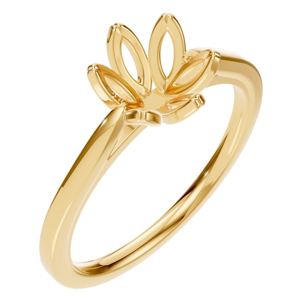 RI-6525 Yellow Gold Ring UNSET - Main View