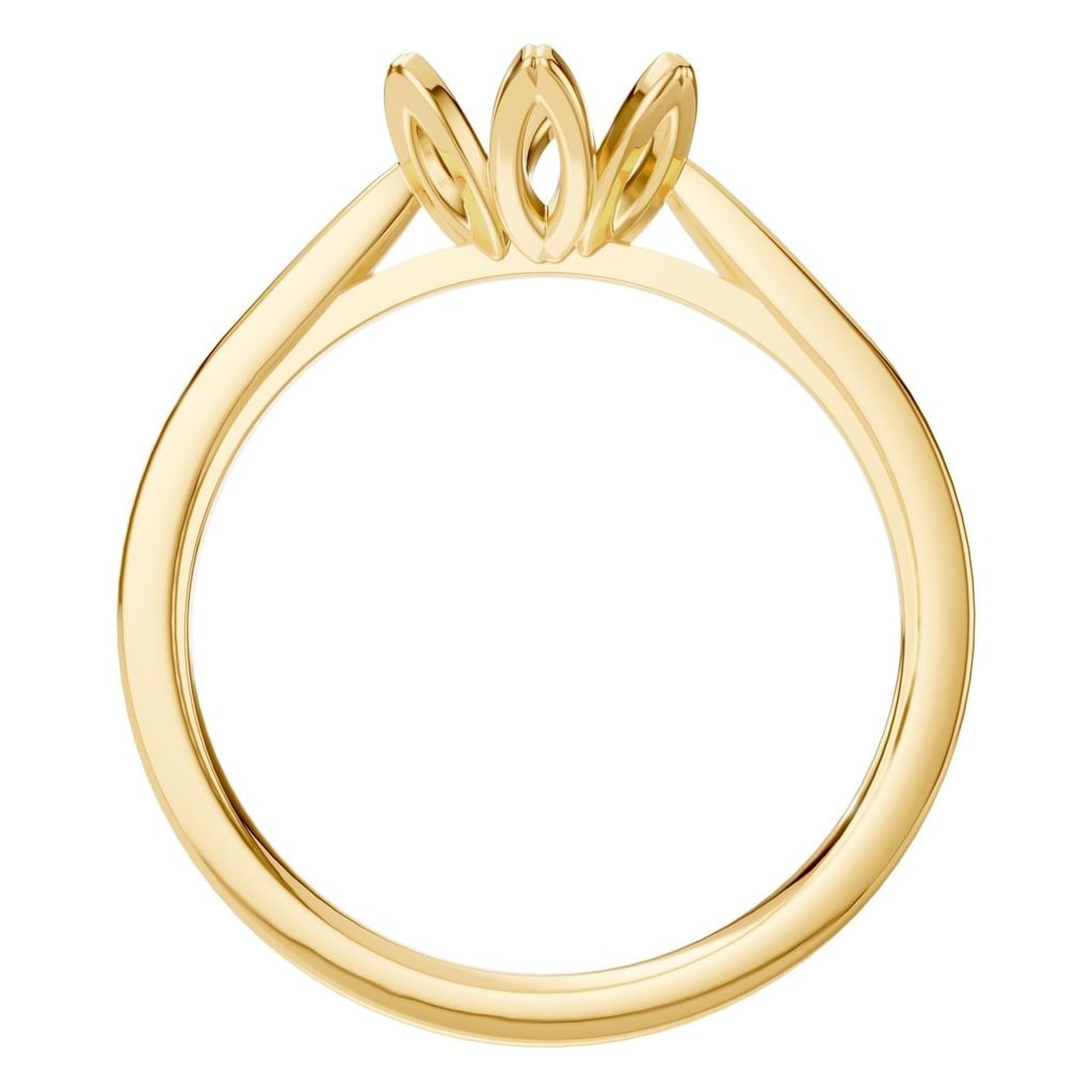 RI-6525 Yellow Gold Ring UNSET - Top View