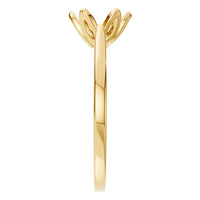 RI-6525 Yellow Gold Ring UNSET - Side View