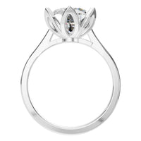 RI-6525 White Gold Ring SET - Top View