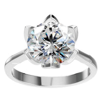 RI-6525 White Gold Ring SET - Front View