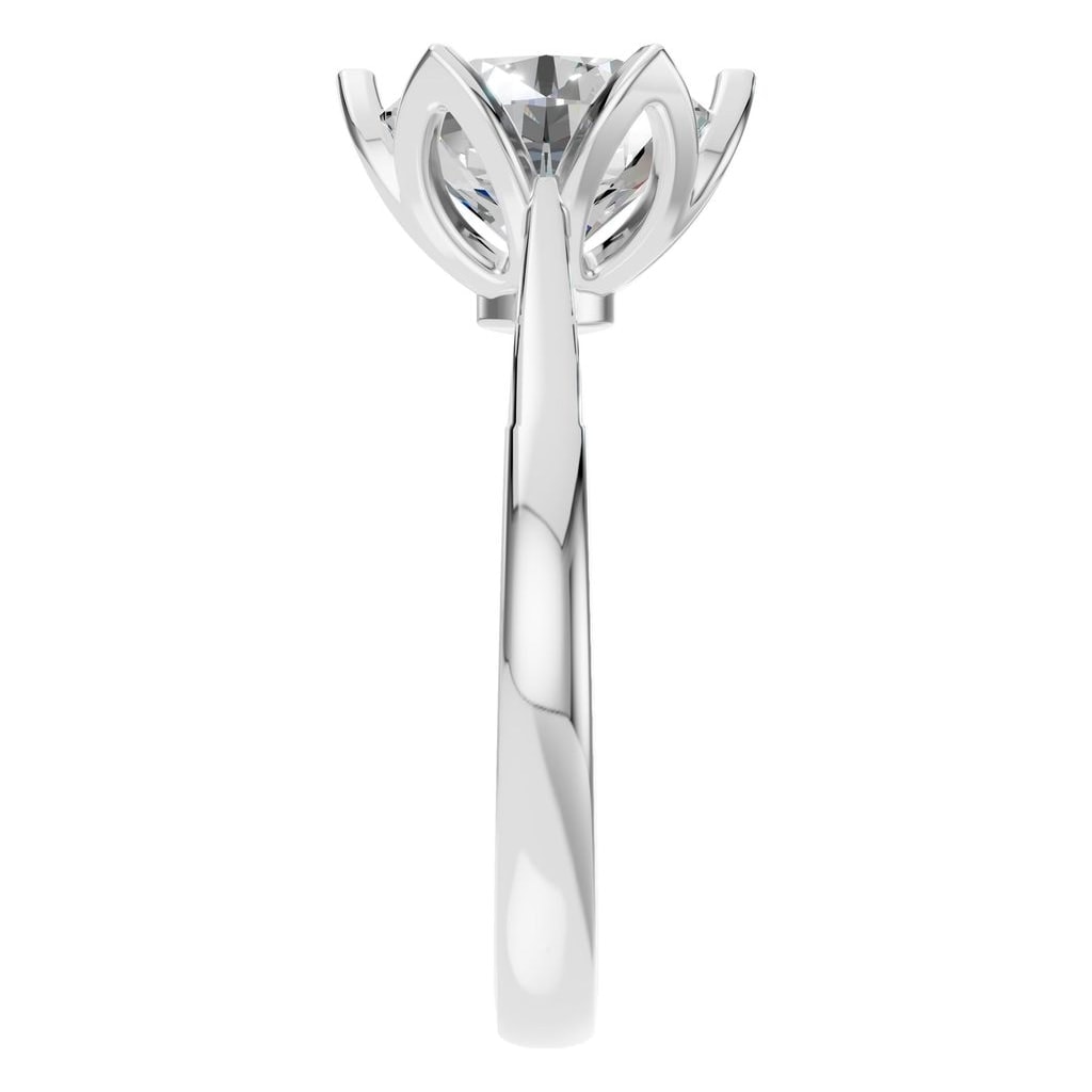 RI-6525 White Gold Ring SET - Side View