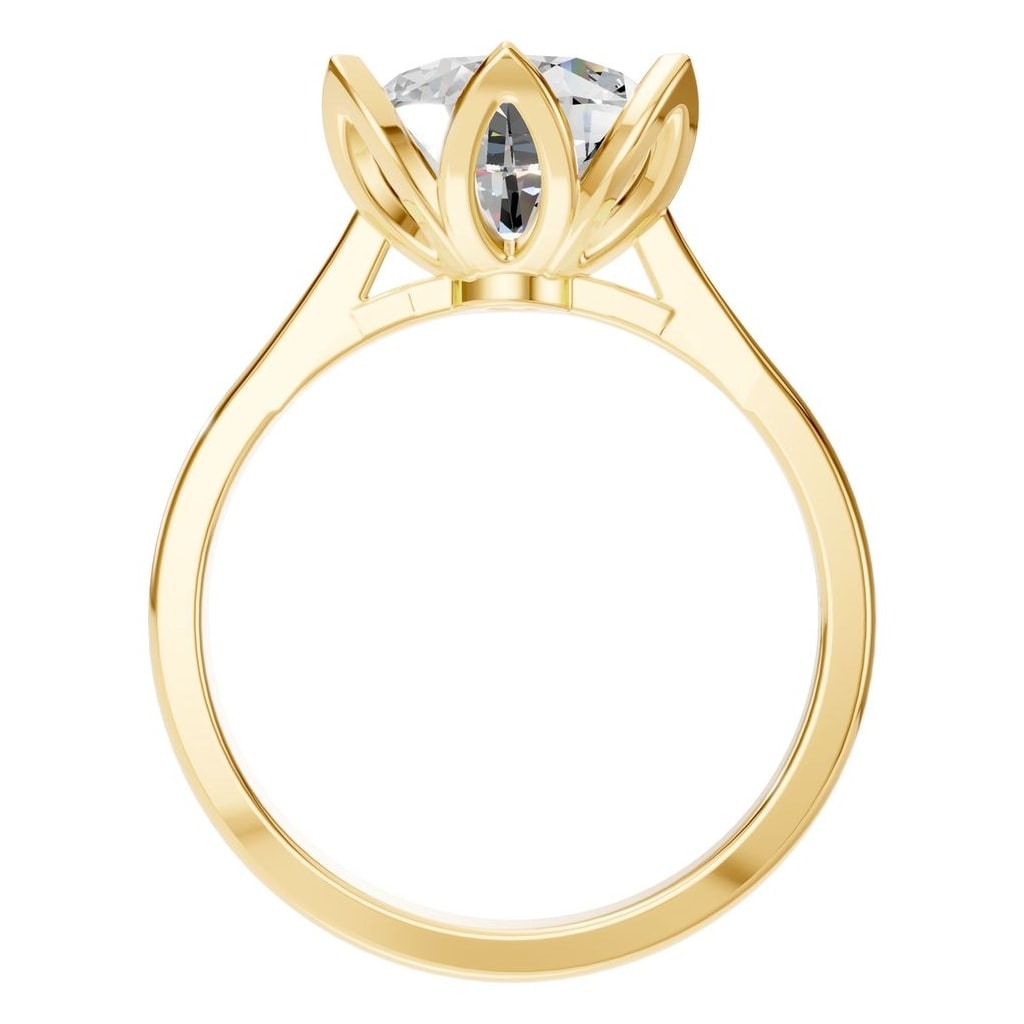 RI-6525 Yellow Gold Ring SET - Top View