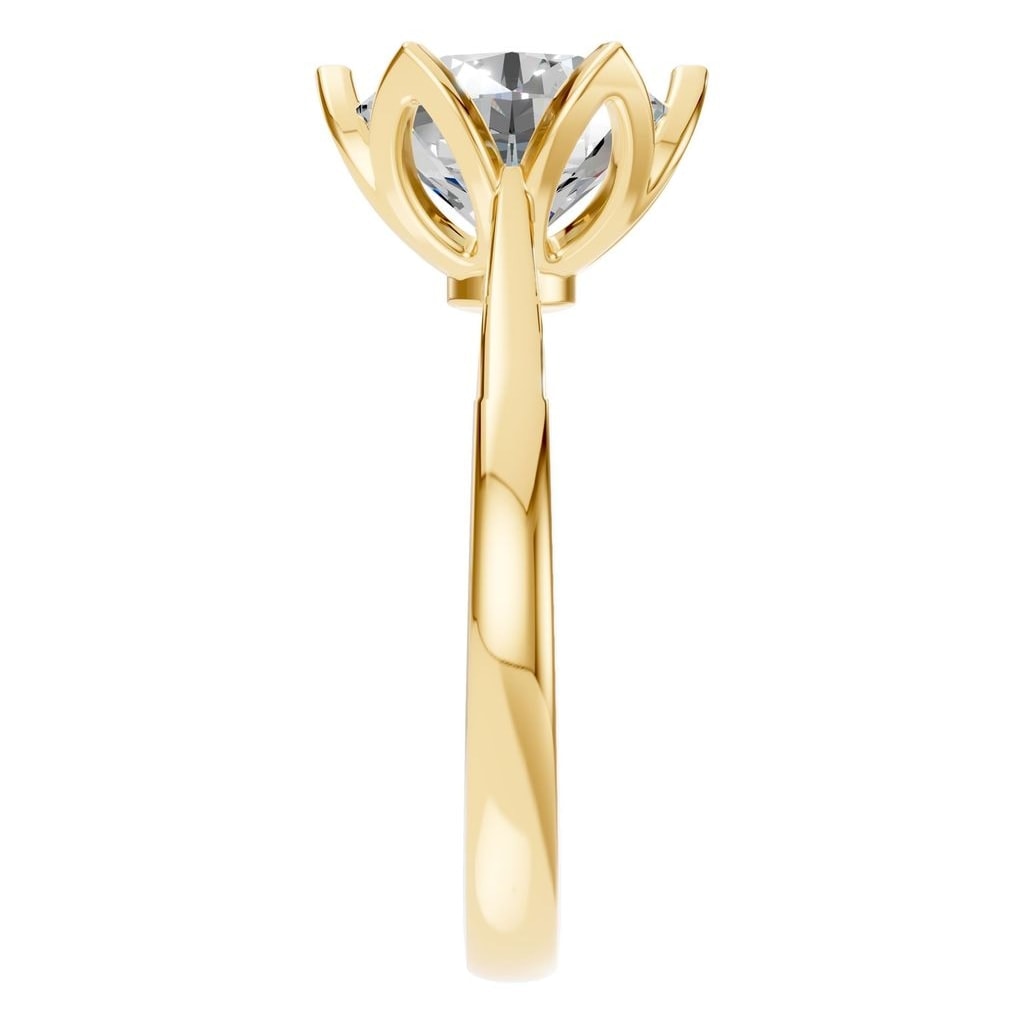 RI-6525 Yellow Gold Ring SET - Side View