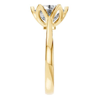RI-6525 Yellow Gold Ring SET - Side View