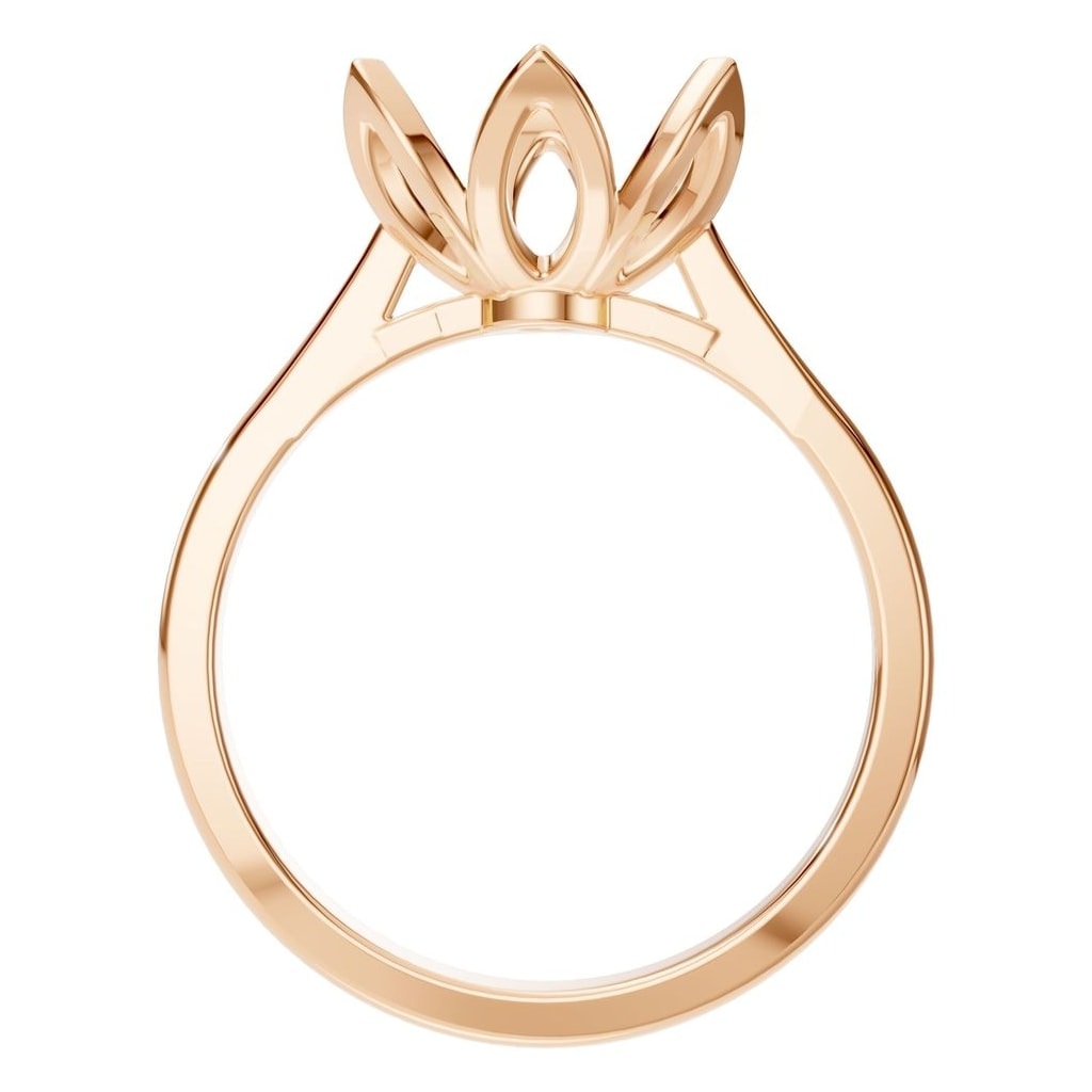 RI-6525 Rose Gold Ring UNSET - Top View